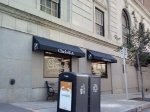 Make your storefront more visually appealing; Lower cooling costs; Provide shade from exposure to the sun; commercial awnings offer many benefits. These features make Awnings a great property investment. At Custom Canvas Works, we specialize in Commercial Awnings.