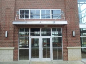 Suspended awnings that rely on hanger rods, support arms, or other overhead support are popular among brick-and-mortar business owners. Our Custom Canvas Works professionals can design custom aluminum suspended canopies that meet your individualized needs.