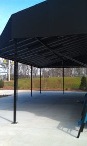 Custom Canvas Works can create free standing awnings to enhance your business or home and offer energy-saving benefits.